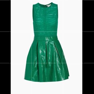 Alice and Olivia EEUC Emerald Croc-Embossed Minidress Bloomingdale’s Exclusive